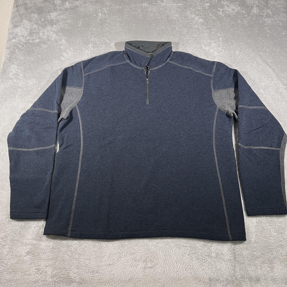 Kuhl Revel Sweater Mens 2XL Navy Blue Quarter Zip Fleece Pullover‎ Outdoor 3007